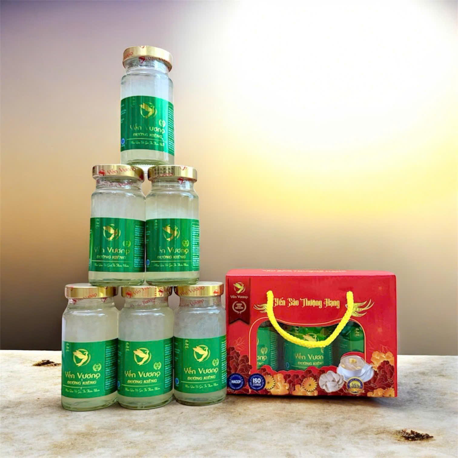 Lốc 6 hũ yến Vương 140ml Đường Isomal